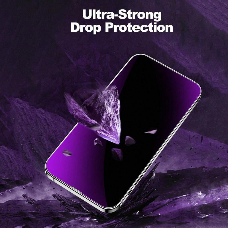 Full Coverage Anti-Blue Light Tempered Glass Screen Protector, 3 Counts Phone Screen Protector, Phone Accessories Compatible with Iphone 14 15 Pro Max for Iphone 17 Pro Max,Iphone 17 Pro,Iphone 17 Air