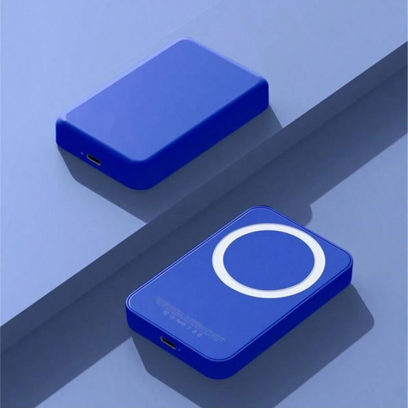 Magnetic Wireless Power Bank 5000Mah - Portable Charger with Type-C Cable, Fast Charging, and Lighting Input for Iphone 16/15/14/13/12 Series - Chargeable, Smartphone Smartphone Chargeable
