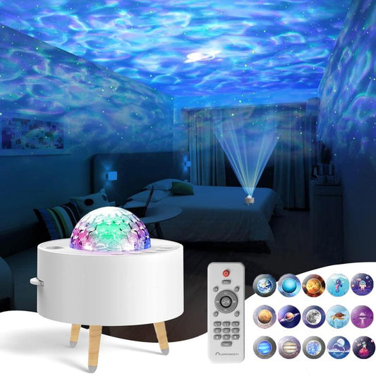 Night Light Projector, Galaxy Lighting Star Projector with 15 Color Effects and White Noise, Light Projector for Room Decor Bedroom Gift