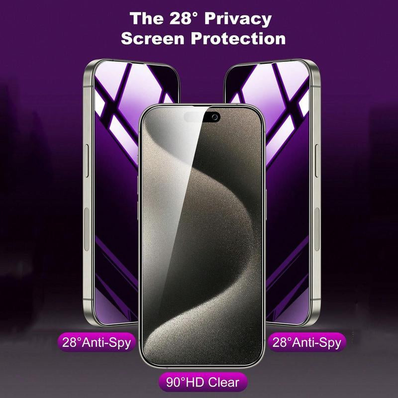 Full Coverage Anti-Blue Light Tempered Glass Screen Protector, 3 Counts Phone Screen Protector, Phone Accessories Compatible with Iphone 14 15 Pro Max for Iphone 17 Pro Max,Iphone 17 Pro,Iphone 17 Air