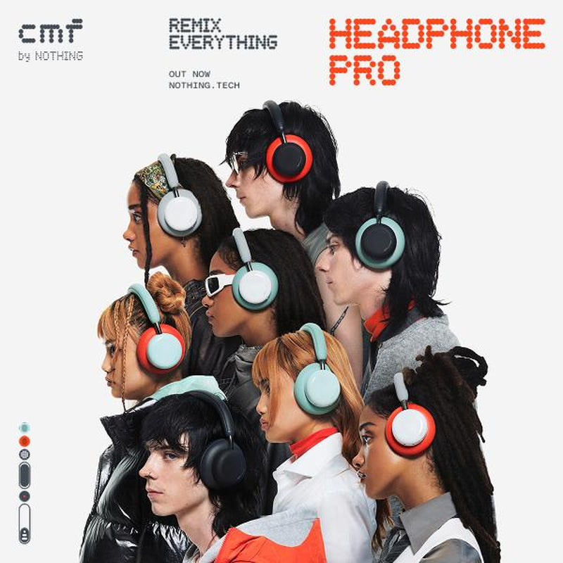 【Outdoorfun】Cmf Headphone Pro Wireless Modular Over-Ear Headphones with ANC, Hi-Res LDAC, 100H Battery & Fun Controls