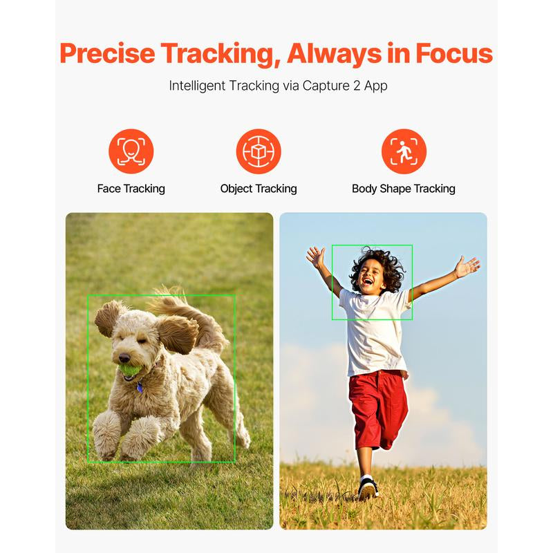 VEVOR Gimbal Stabilizer for Smartphone, 3-Axis Stabilization, Phone Gimbal for Android & Iphone with Magnetic Fill Light, Face Tracking, Gesture Control, Phone Stabilizer for Video Recording Vlogging