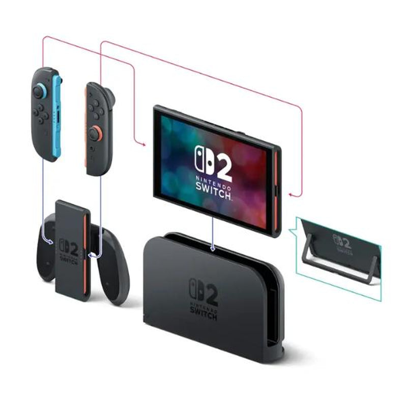 Nintendo Switch 2 Console - 7.9 Inches Latest Hybrid Gaming System with Enhanced Features and Protection for Diverse Gaming Experiences