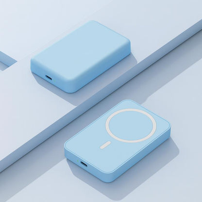 Magnetic Wireless Power Bank 5000Mah - Portable Charger with Type-C Cable, Fast Charging, and Lighting Input for Iphone 16/15/14/13/12 Series - Chargeable, Smartphone Smartphone Chargeable