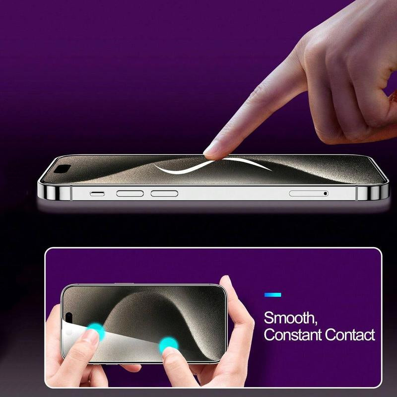 Full Coverage Anti-Blue Light Tempered Glass Screen Protector, 3 Counts Phone Screen Protector, Phone Accessories Compatible with Iphone 14 15 Pro Max for Iphone 17 Pro Max，Iphone 17 Pro，Iphone 17 Air