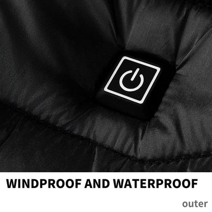 【Power Bank or Battery Pack Not Included 】1 Piece Unisex Puffer Coat Waterproof without Batteries and Mobile Power,Slim Fit Style,Gift for Women Menswear Stylish