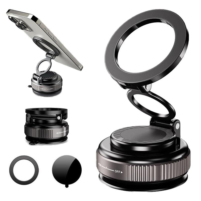 PQRQP Magnetic Car Phone Holder,360° Adjustable Vacuum,Suction Cup Phone Mount for Magsafe,Fit for Iphone 11 and Above